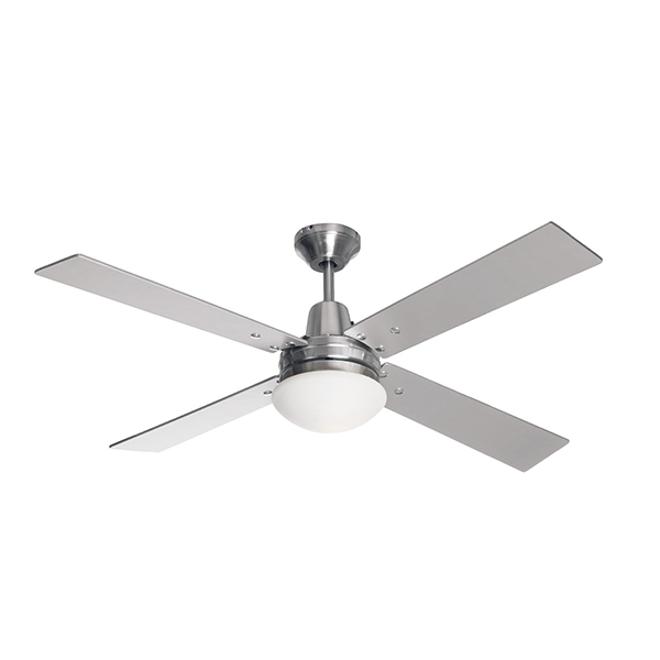 LUCCI AIR 80210334 Airfusion Quest II Ceiling Fan with Remote Control, Silver