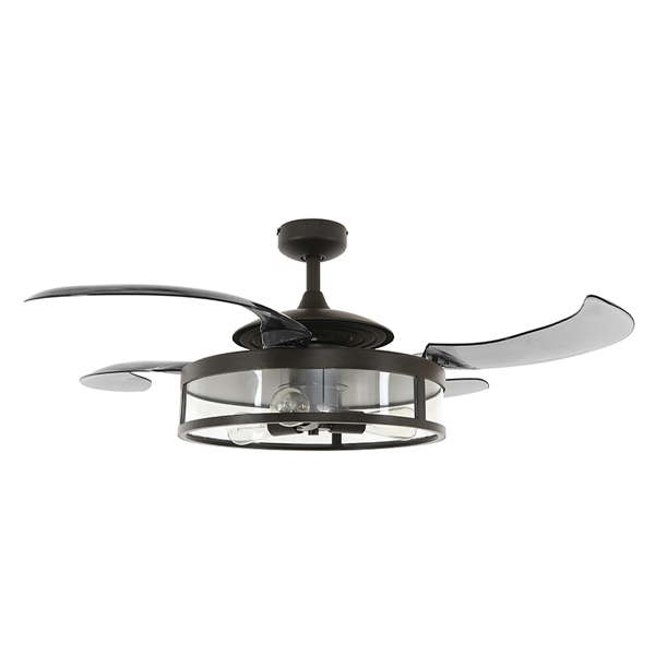 FANAWAY 80212927 Classic Antique Ceiling Fan with Remote Control, Black