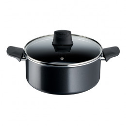 TEFAL C27846 Generous Cook Pot with Lid 24 cm, Black | Tefal