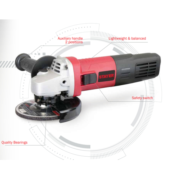 STAYER STY-001939 Electric Angle Grinder 800W | Stayer| Image 2