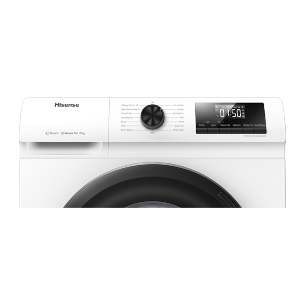 HISENSE WFQP7012EVM Washing Machine 7kg, White | Hisense| Image 3