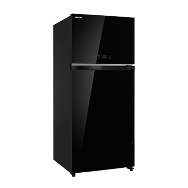 TOSHIBA AG820U-CY(XK) Refrigerator with Upper Freezer, Black Glass | Toshiba| Image 2