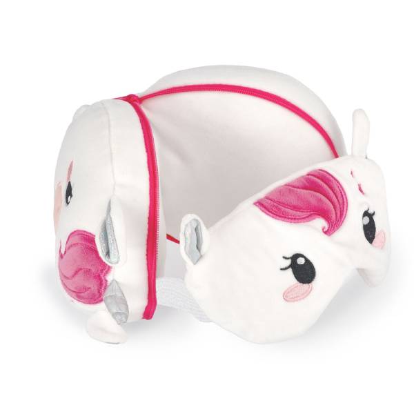 LEGAMI My Travel Buddy Cute Unicorn Travel Pillow with Sleep Mask | Legami| Image 3
