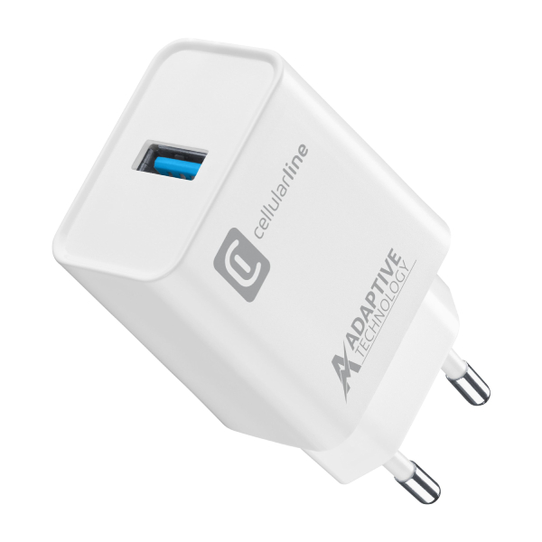 CELLULAR LINE ACHSMUSB15WW USB Adaptive Fast Charger for Samsung, White | Cellular-line| Image 2