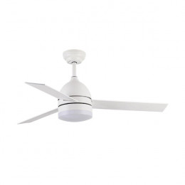 LUCCI AIR 80513074 Vector Ceiling Fan with Light & Remote Control, White | Lucci-air