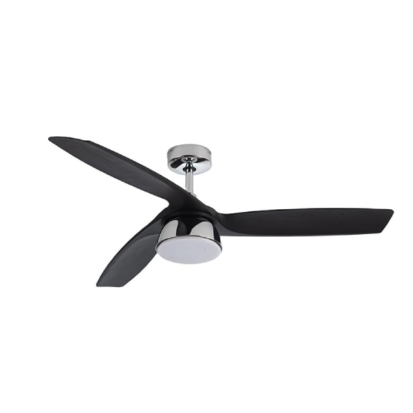 LUCCI AIR 80513072 Bronx Ceiling Fan with Remote Control, Black/Chrome