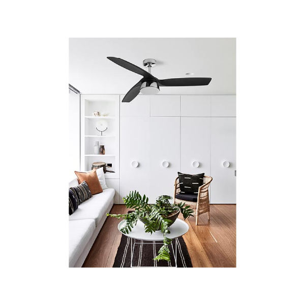 LUCCI AIR 80513072 Bronx Ceiling Fan with Remote Control, Black/Chrome | Lucci-air| Image 2