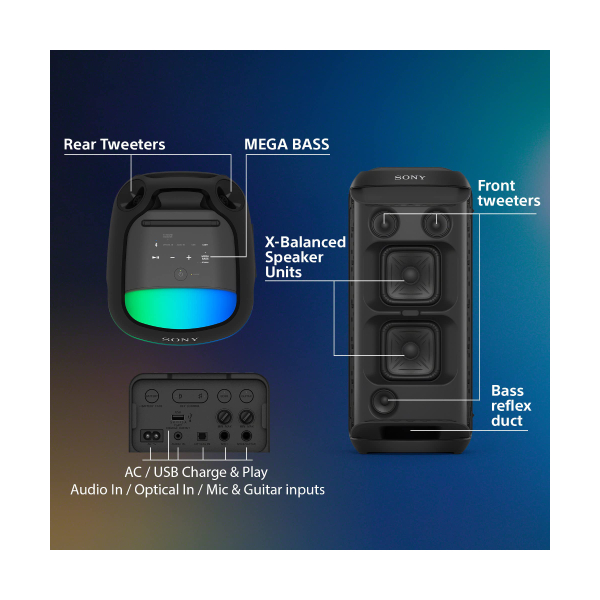 SONY SRSXV800B.CEL Σειρά X Bluetooth Ασύρματο Ηχείο | Sony| Image 4
