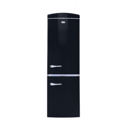 EQUATOR MDRF375WE-RE (RF 132 B) Retro Refrigerator with Bottom Freezer, Black | Equator