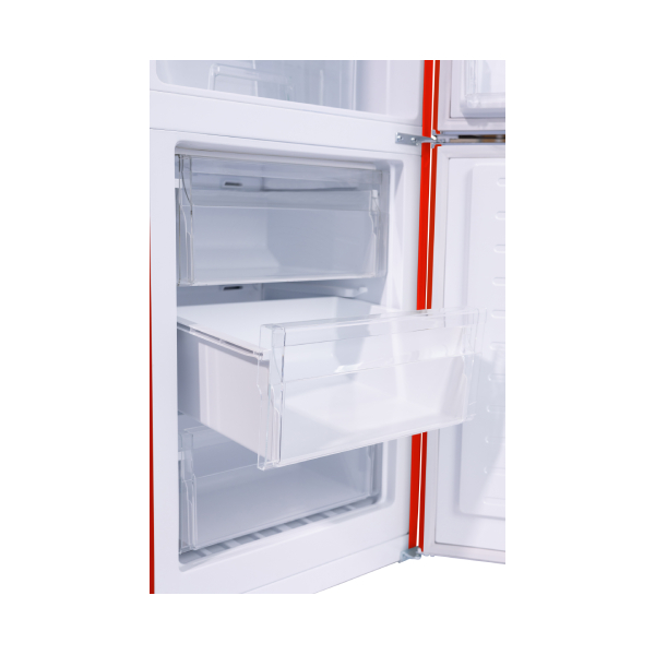EQUATOR MDRF375WE-RE (RF 132 R) Retro Refrigerator with Bottom Freezer, Red | Equator| Image 4