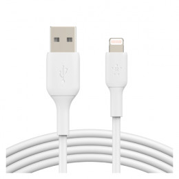 BELKIN CAB001BT2MWH Boost Charge Lightning to USB-A Cable 2m, White | Belkin