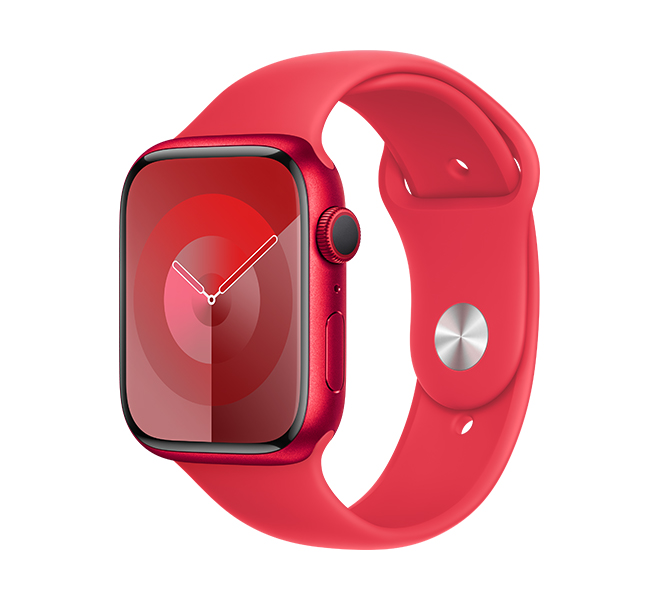 APPLE Smartwatch Series 9 GPS 45 mm, Red Aluminium με Red Sport Band Strap S/M | Apple| Image 2