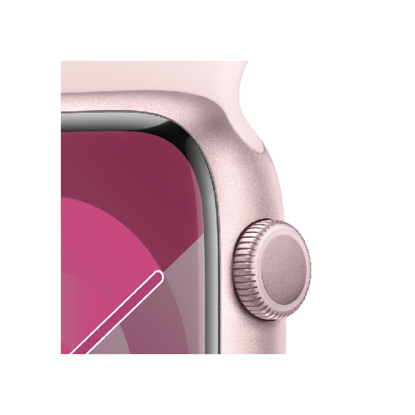 APPLE Smartwatch Series 9 GPS 41 mm, Pink Aluminium with Light Pink Sport Band Strap M/L | Apple| Image 3