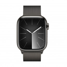 APPLE Smartwatch Series 9 GPS + Cellular 41mm, Graphite Stainless Steel με Graphite Milanese Λουράκι | Apple