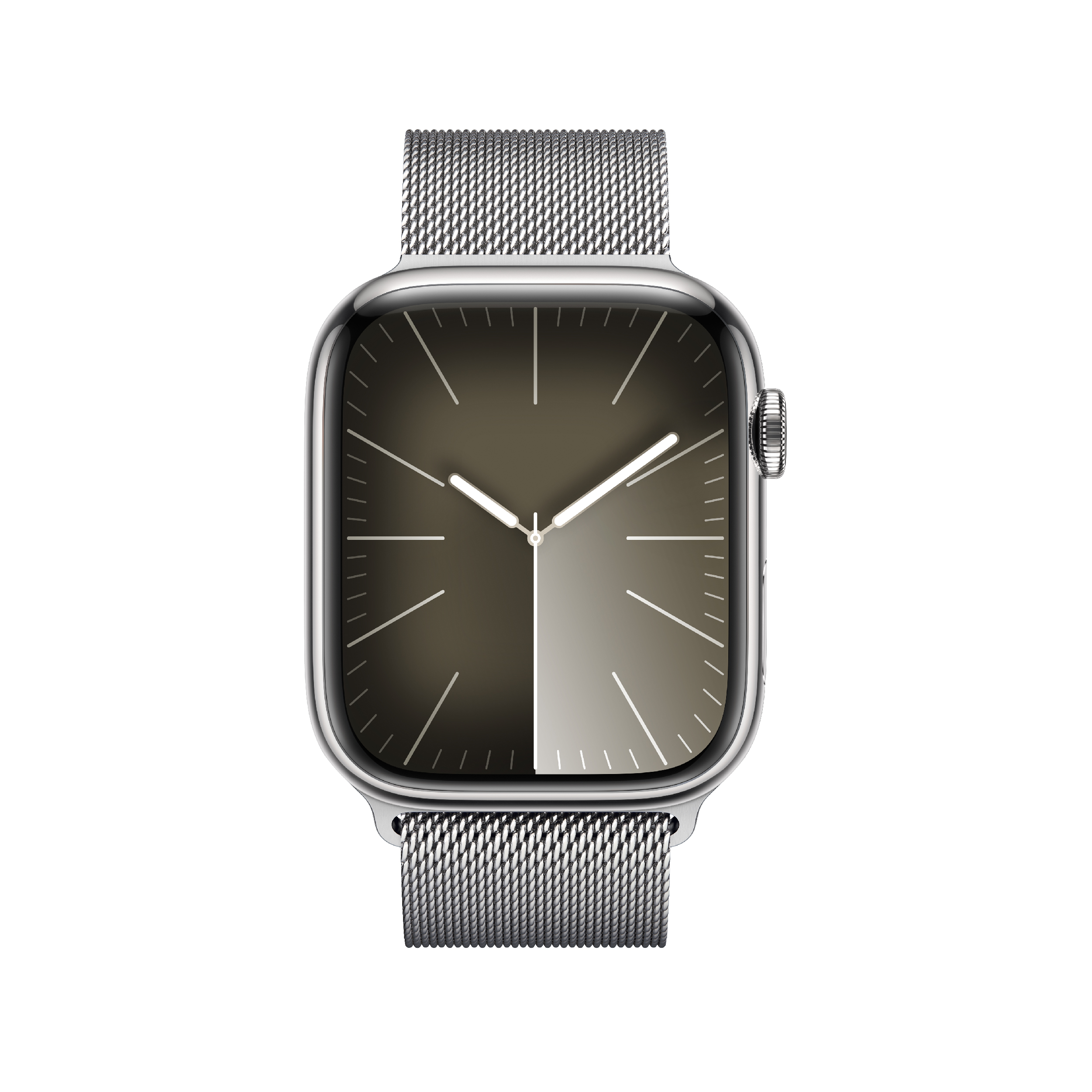 APPLE Smartwatch Series 9 GPS + Cellular 45 mm, Silver Stainless Steel με Silver Milanese Λουράκι