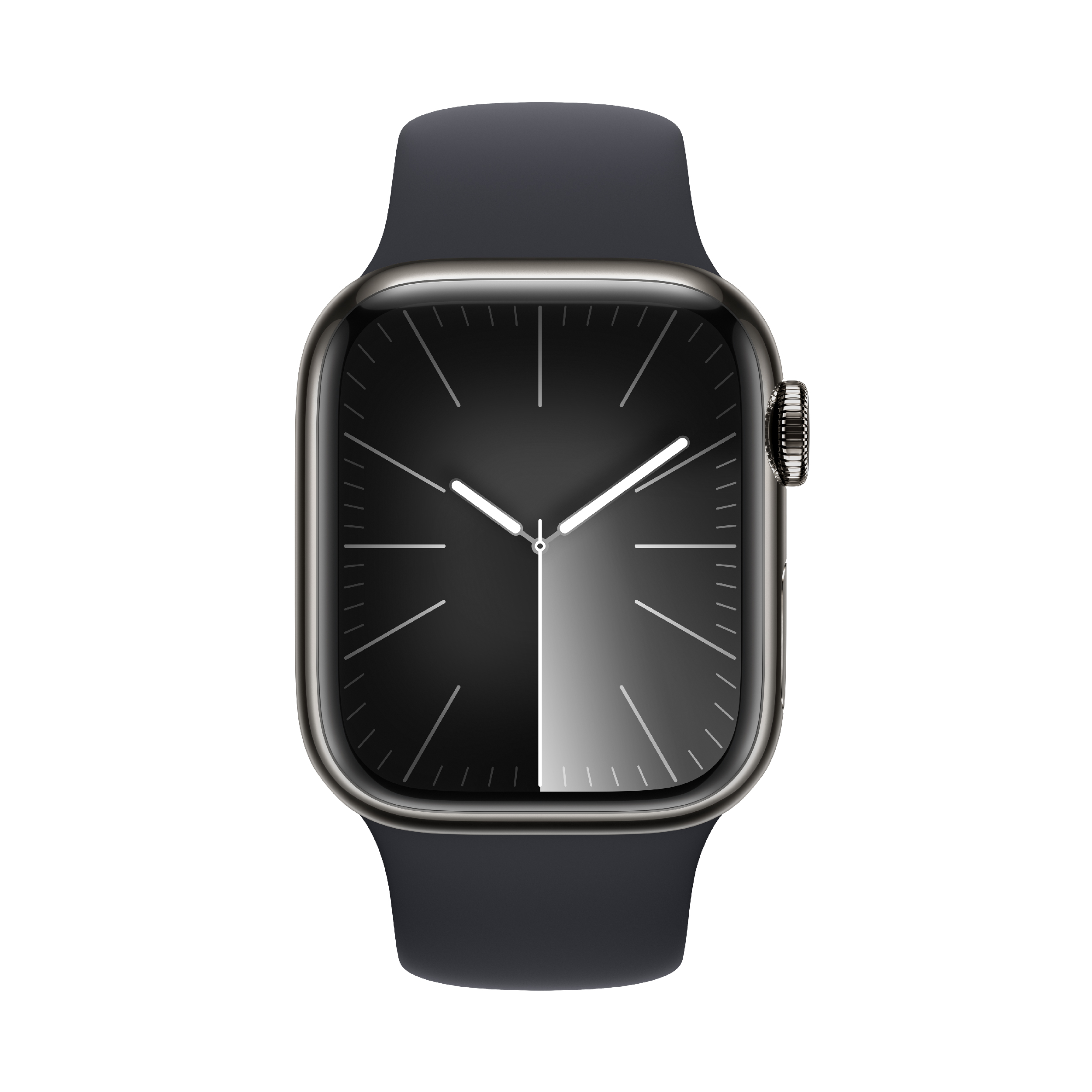 APPLE Smartwatch Series 9 GPS + Cellular 45 mm, Graphite Stainless Steel with Midnight Sport Band Strap