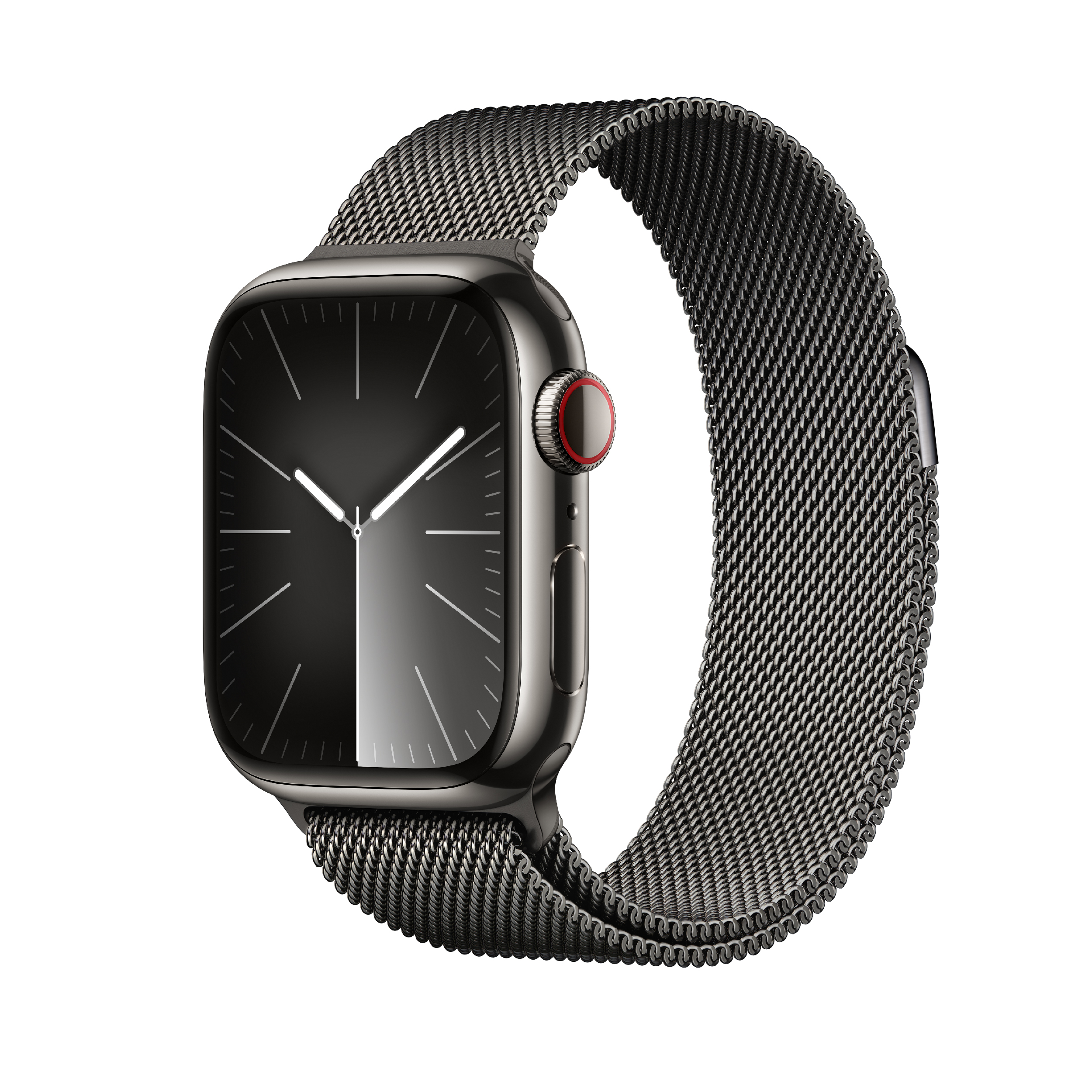 APPLE Smartwatch Series 9 GPS + Cellular 45 mm,Graphite Stainless Steel με Graphite Milanese Λουράκι | Apple| Image 2