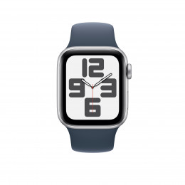 APPLE Smartwatch SE GPS 40 mm, Silver Aluminium με Storm Blue Sport Band Λουράκι S/M | Apple