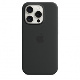 APPLE Silicone Case for iPhone 15 Pro with MagSafe, Black | Apple