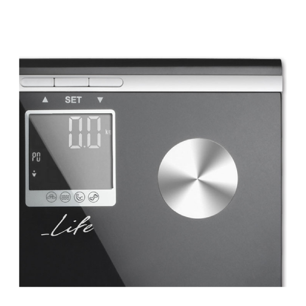LIFE 221-0076 Bathroom Scale with Body Fat Analysis, Black | Life| Image 2