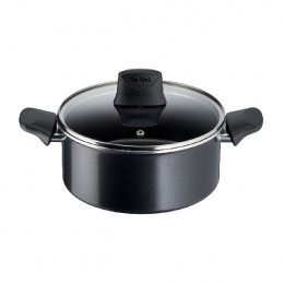 TEFAL C27844 Generous Cook Pot with Lid 20 cm, Black | Tefal