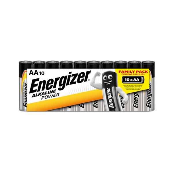 ENERGIZER Longlife Power Alkaline Batteries, 10 x AA