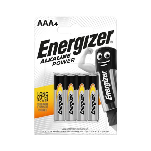 ENERGIZER 016-0455 Alkaline Batteries, 4 x AAA