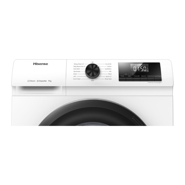 HISENSE WFQP9014EVM Washing Machine 9 Κg, White | Hisense| Image 4