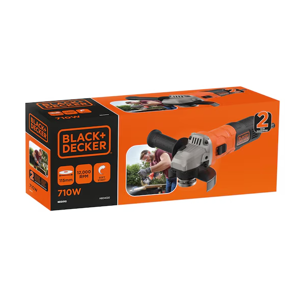 BLACK & DECKER BEG010-QS Electric Angle Grinder 710W | Black-decker| Image 5