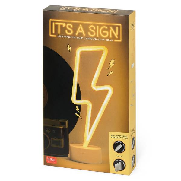 LEGAMI Neon Effect LED Lamb - It's a Sign, Flash | Legami| Image 3