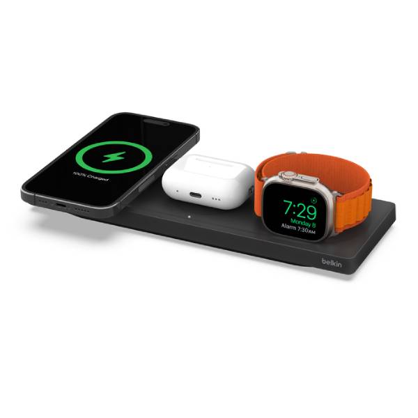 BELKIN Wireless Charging Pad 3 in 1 with MagSafe for Apple Devices, 15 Watt | Belkin| Image 4