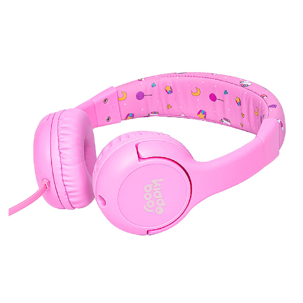 KIDDOBOO KBHP03 On-Ear Headphones for Kids, Pink | Kiddoboo| Image 2