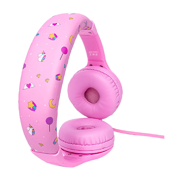 KIDDOBOO KBHP03 On-Ear Headphones for Kids, Pink | Kiddoboo| Image 4
