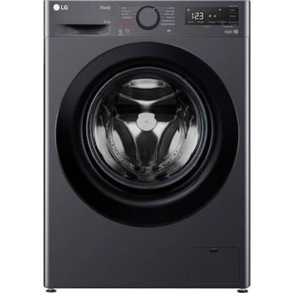 LG F2WV308S6AB Washing Machine Slim 8.5 kg, Dark Silver