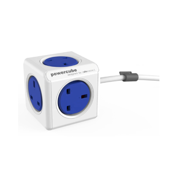 POWERCUBE 7300BL/UKEXPC 5 Socket Extension 1.5 m, Blue