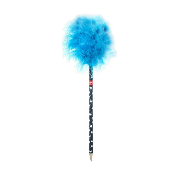 LEGAMI FLF0006 Swan Pencil with Feather, Blue