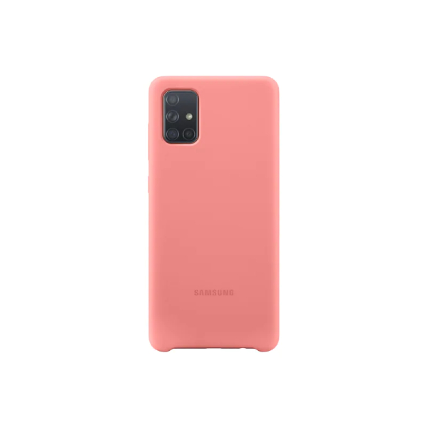 SAMSUNG Silicone Cover For Samsung Galaxy A71 Smartphone, Pink | Samsung| Image 2