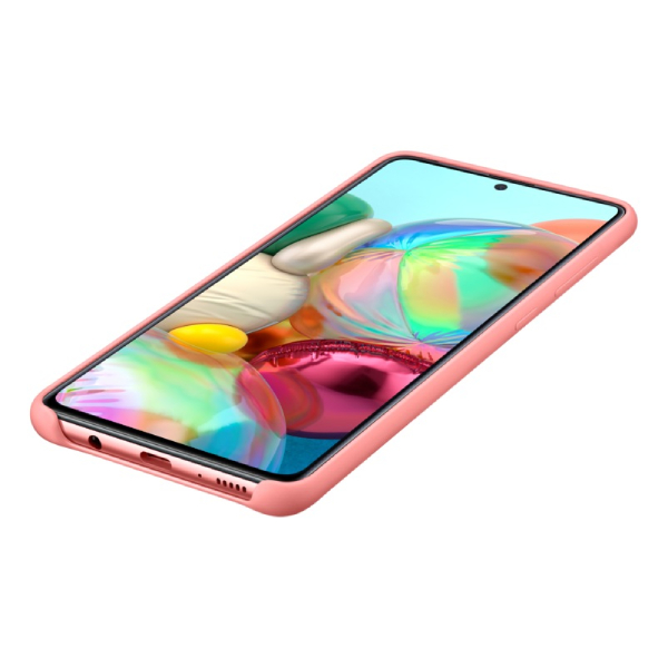 SAMSUNG Silicone Cover For Samsung Galaxy A71 Smartphone, Pink | Samsung| Image 3