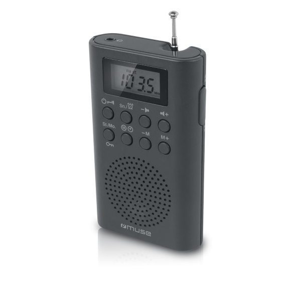 MUSE M-03 R Portable Radio, Black | Muse