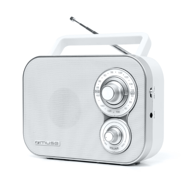 MUSE M-051 RW Portable Radio, White