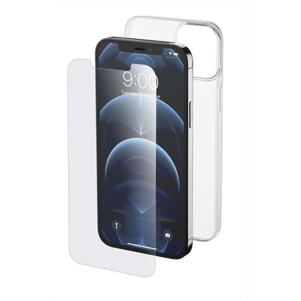 CELLULAR LINE Σετ Διαφανής Θήκη και Προστατευτικό Γυαλί για iPhone 12 Pro Max Smartphone