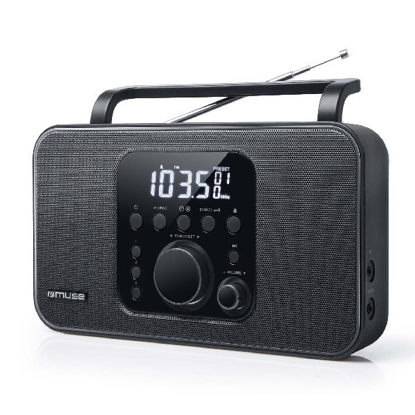 MUSE M-091 R Portable Radio, Black