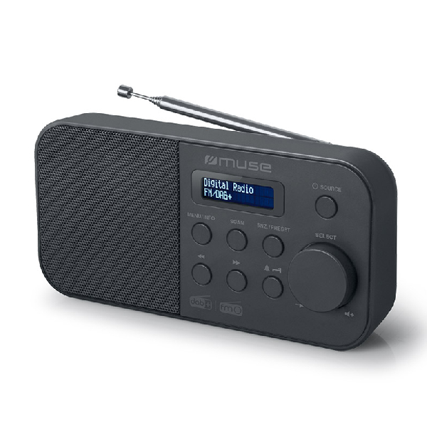 MUSE M-109 DB Portable Radio, Black