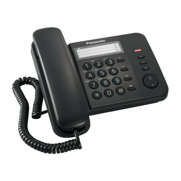 PANASONIC KX-TS520EX2B One Touch Σταθερό Τηλέφωνο, Μαύρο