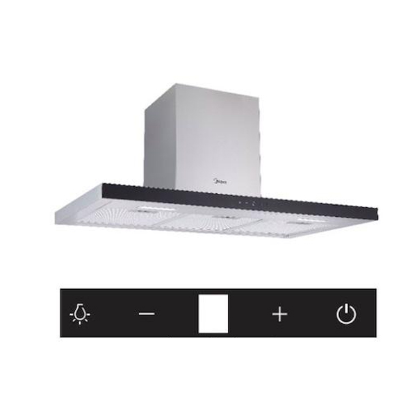 MIDEA MH90I4300X-CYP Island Hood 90 cm, Stainless Steel with Black Panel | Midea| Image 2