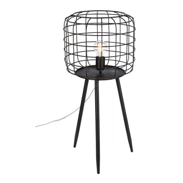 Basket Floor Lamp 70x31.5cm, Black | Gilde