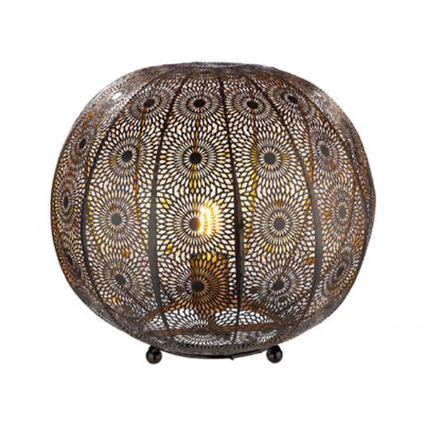 Menara Table Lamp 32.5x35cm, Black/Gold | Gilde