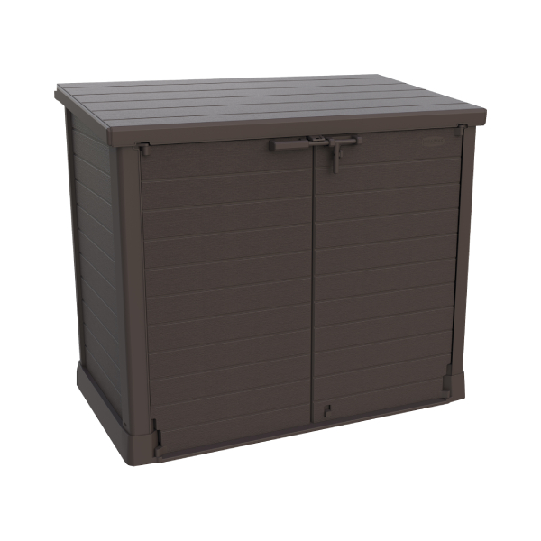 DURAMAX 86631-1200L FLAT Outdoor Storage Cabinet 145X82.5X125cm Brown | Duramax