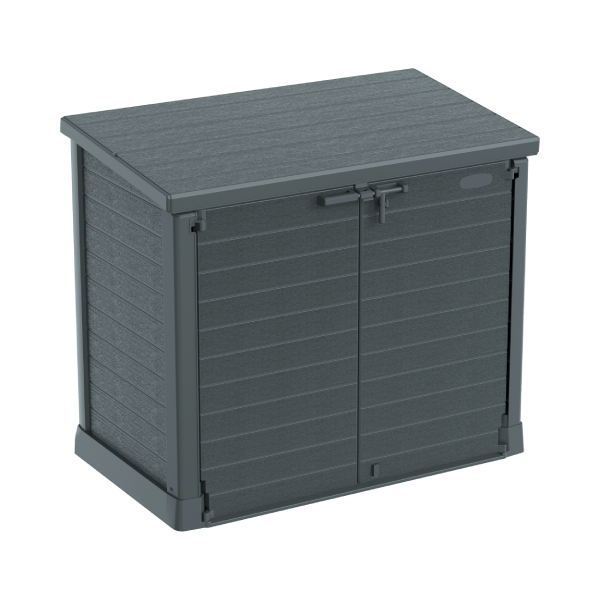 DURAMAX 86630-1200L FLAT Outdoor Storage Cabinet 145X82.5X125cm Grey | Duramax