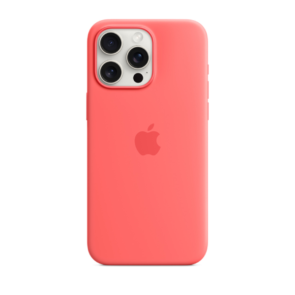 APPLE MT1V3ZM/A Silicone Case for iPhone 15 Pro Max with MagSafe, Guava | Apple| Image 3